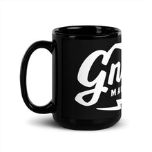 Load image into Gallery viewer, Gnarly Magazine Logo Black Glossy Mug
