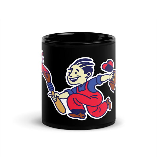 Mr. Pin Black Glossy Mug