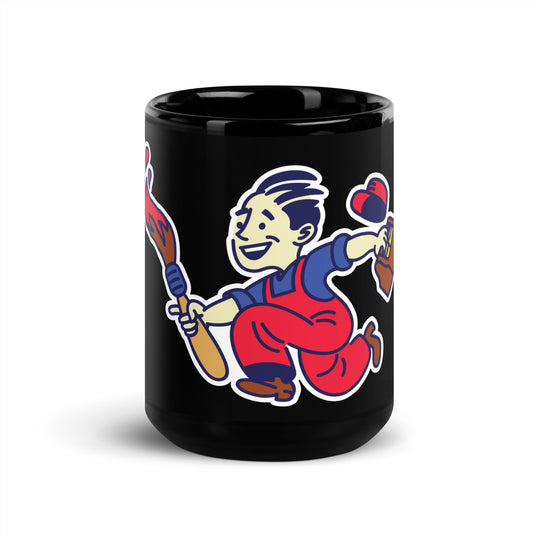 Mr. Pin Black Glossy Mug