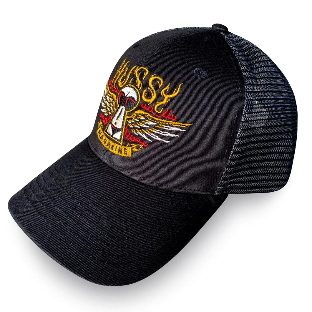 Hussy Magazine Keyhole trucker hat