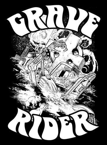 Gnarly Magazine - Grave Rider chopper motorcycle sticker